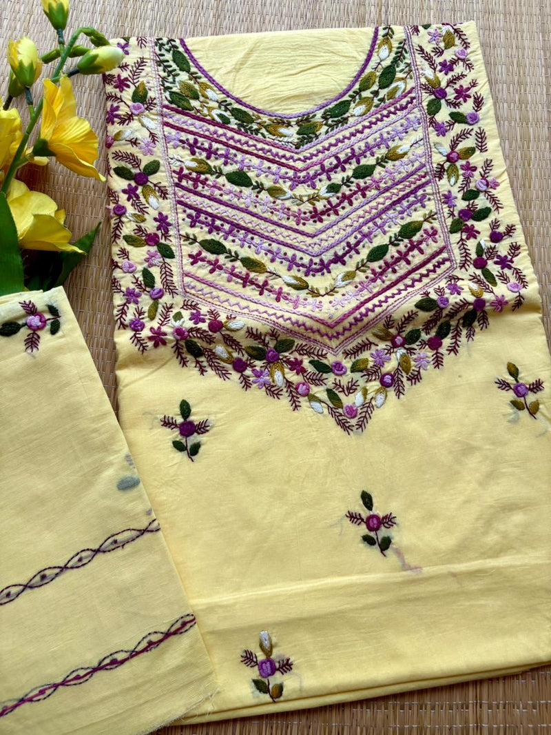French Knot & Bullion in Pure Cotton
