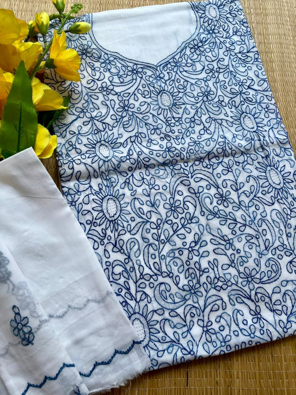 French Knot & Bullion in Pure Cotton