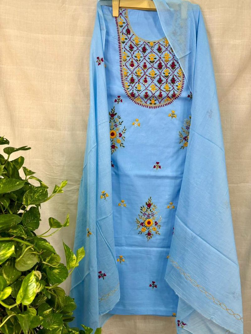 French Knot & Bullion in Pure Cotton
