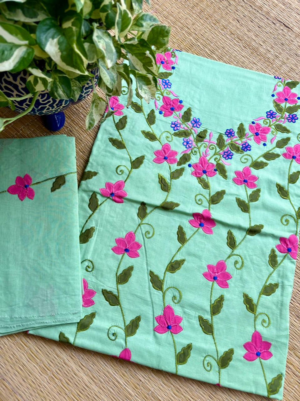 French Knot & Bullion in Pure Cotton