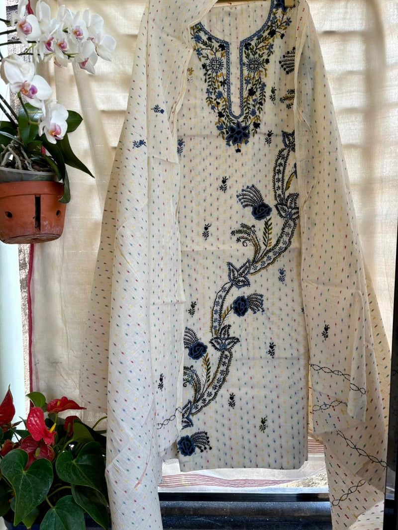 French Knot & Bullion in Pure Cotton