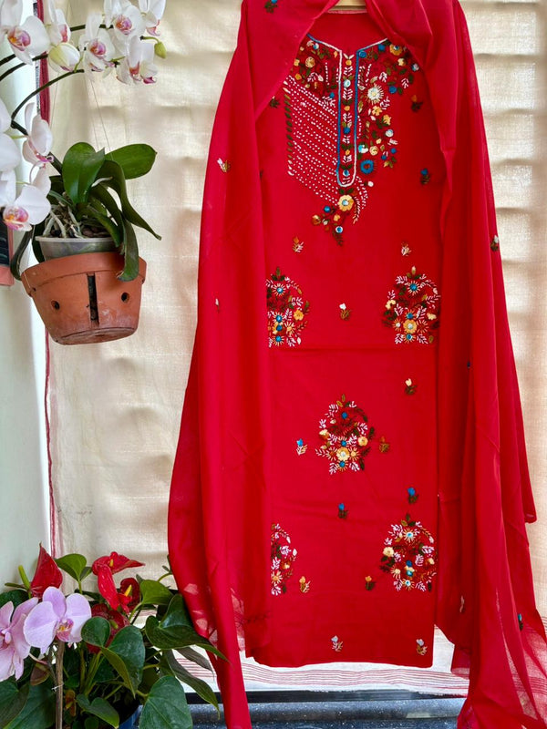 French Knot & Bullion in Pure Cotton