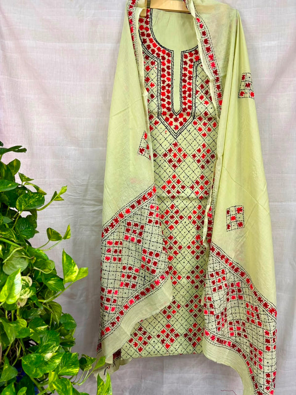 Thread Work Suit in Pure Cotton
