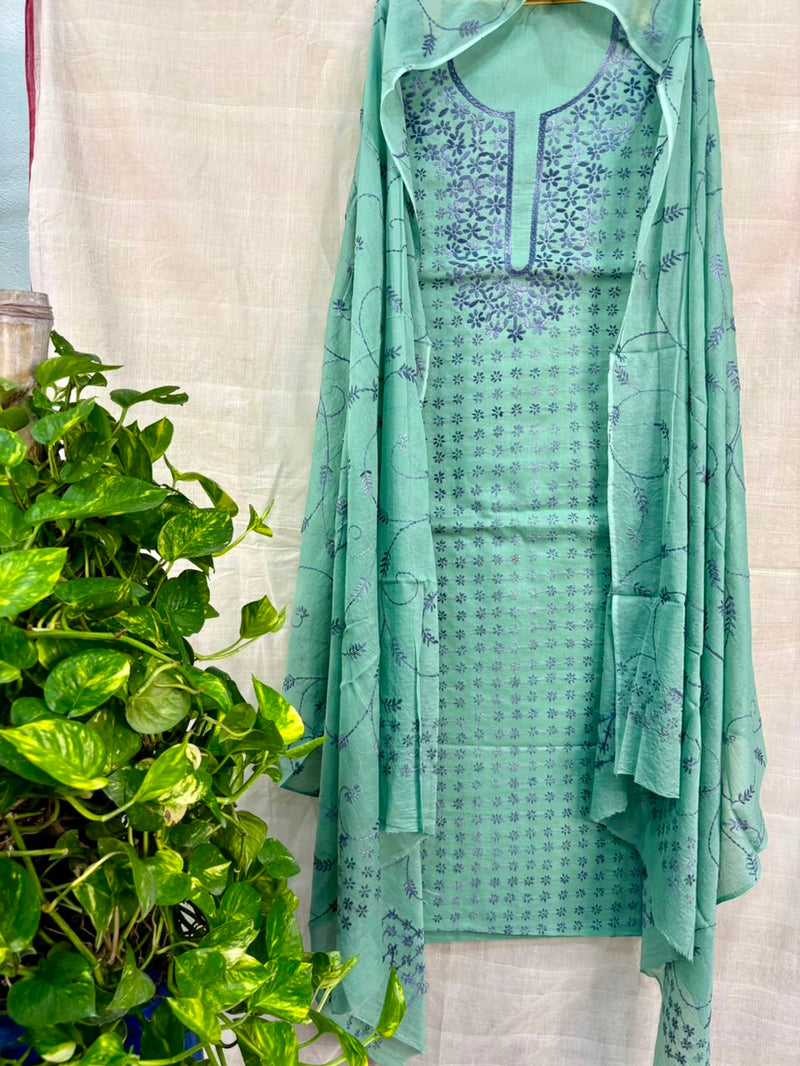 Thread Work Suit in Pure Cotton