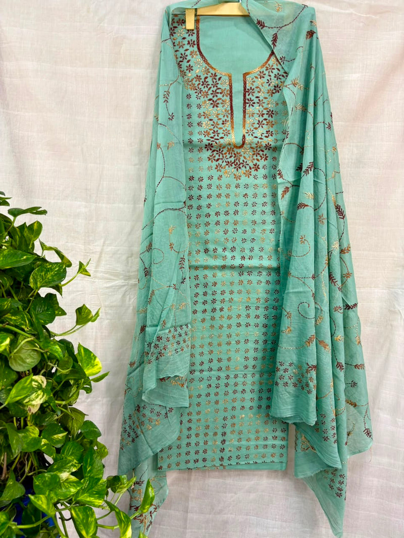 Thread Work Suit in Pure Cotton