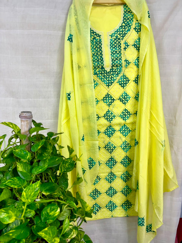 Thread Work Suit in Pure Cotton