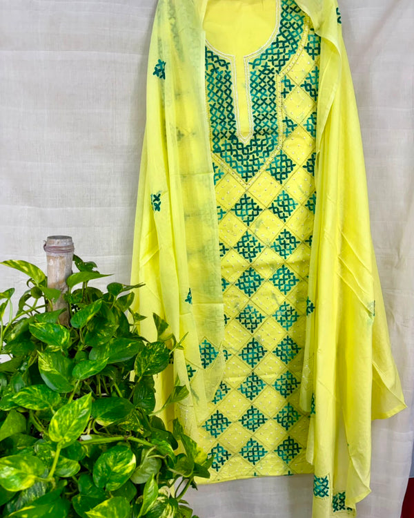 Thread Work Suit in Pure Cotton