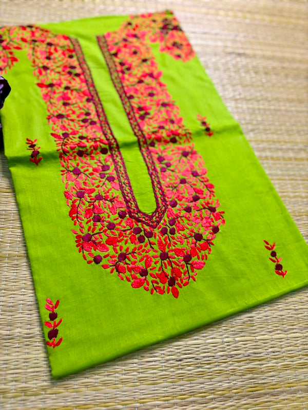 Hand Embroidered Kurti Fabric