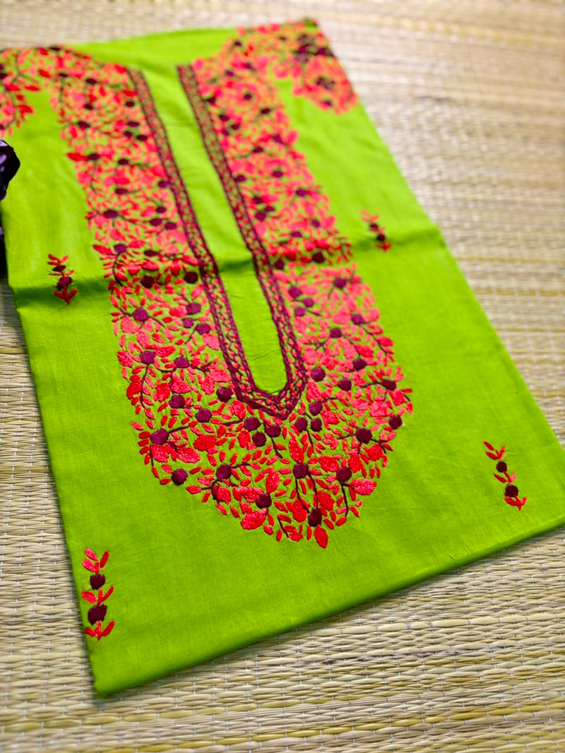 Hand Embroidered Kurti Fabric