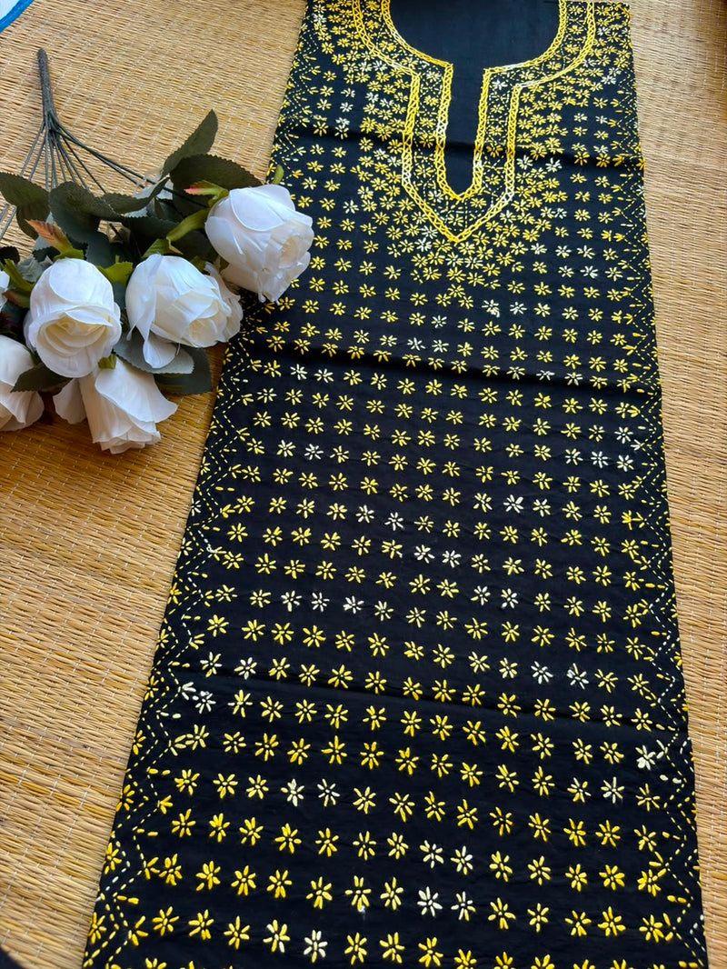 Hand Embroidered Kurti Fabric