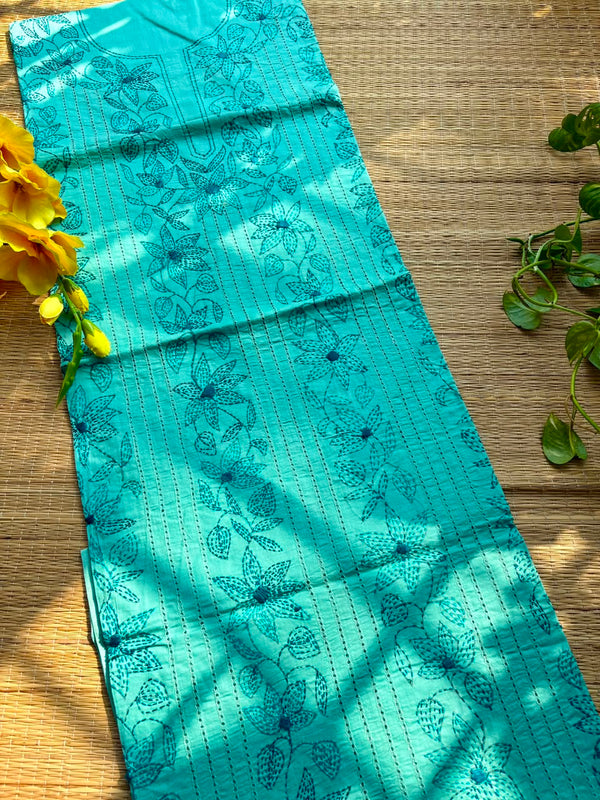 Hand Embroidered Kurti Fabric