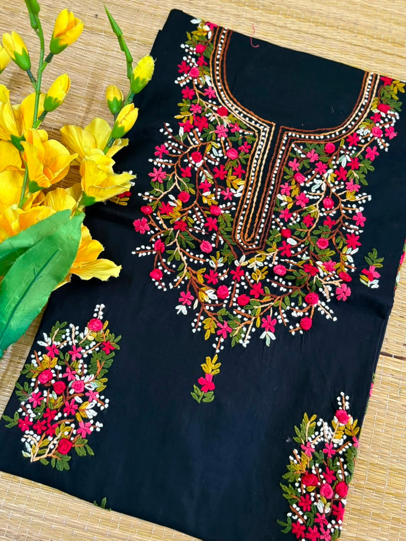 Hand Embroidered Kurti Fabric
