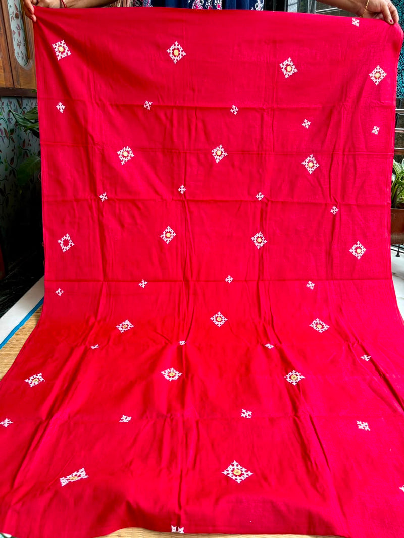 Cotton Kutch Work Saree