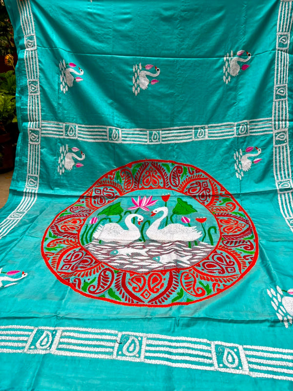 Kantha Work Saree