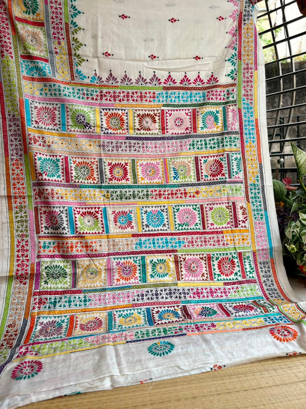 Kantha Work Saree