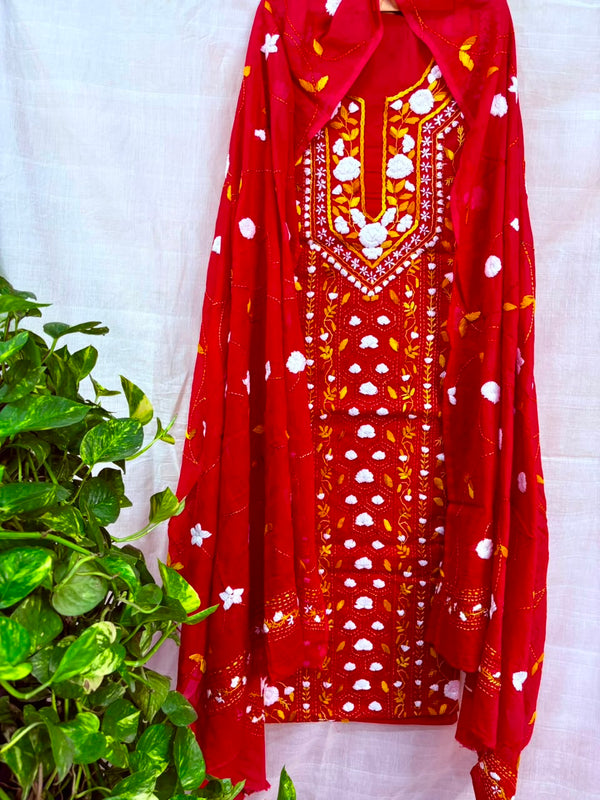 Phulkari Suit in Pure Cotton