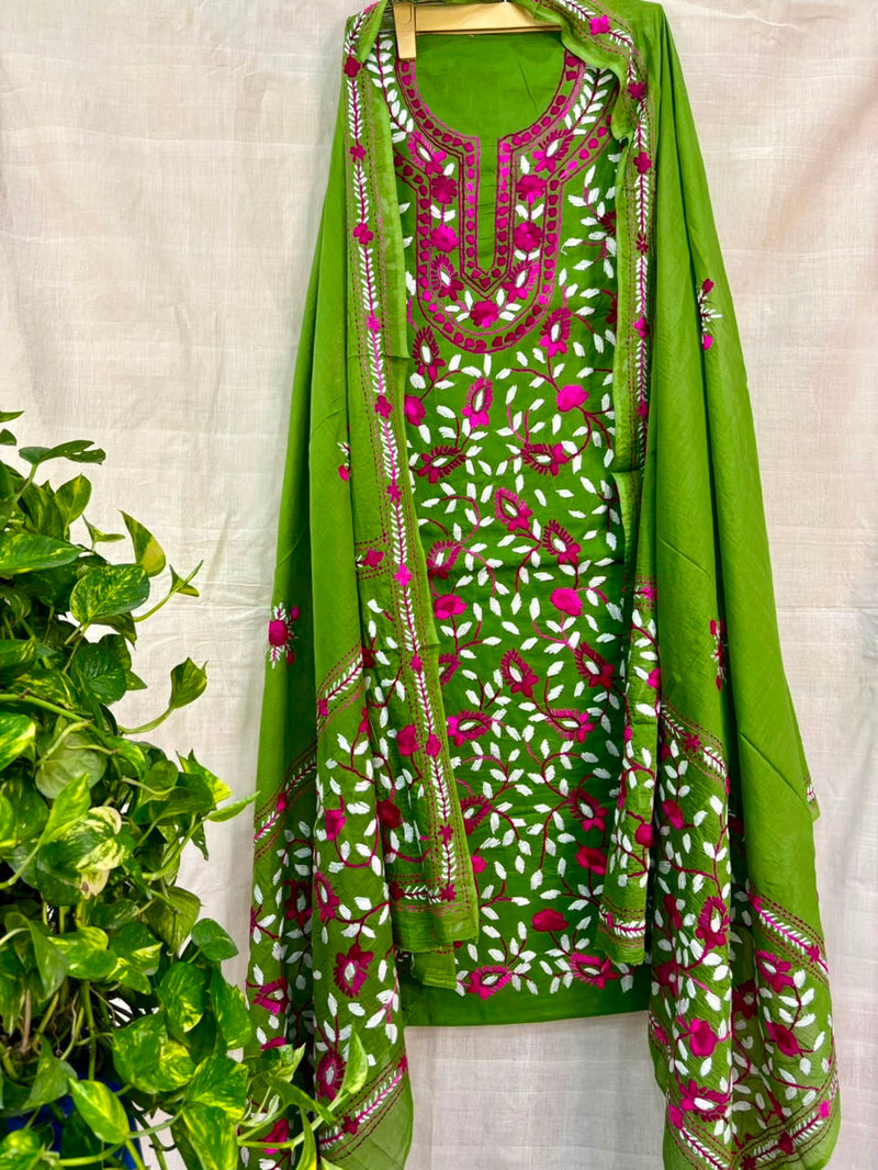 Phulkari Suit in Pure Cotton