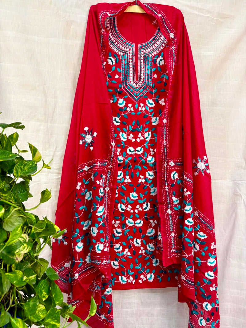 Phulkari Suit in Pure Cotton
