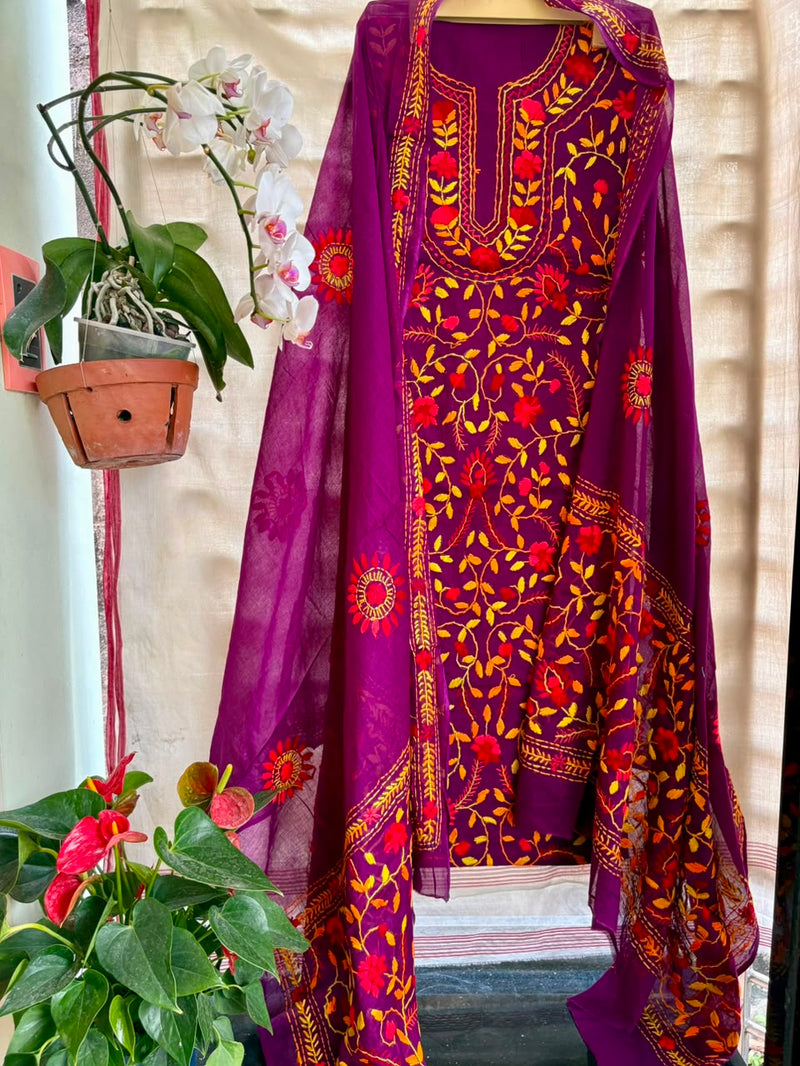 Phulkari Suit in Pure Cotton