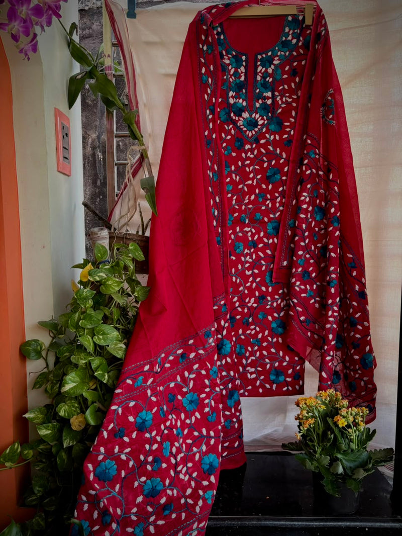 Phulkari Suit in Pure Cotton