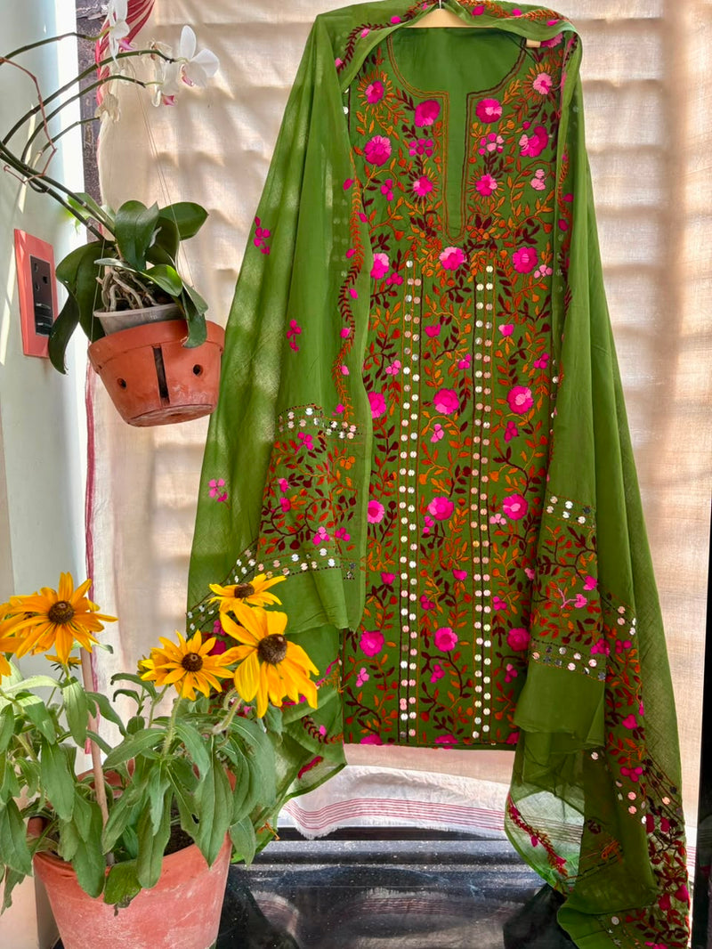 Phulkari Suit in Pure Cotton
