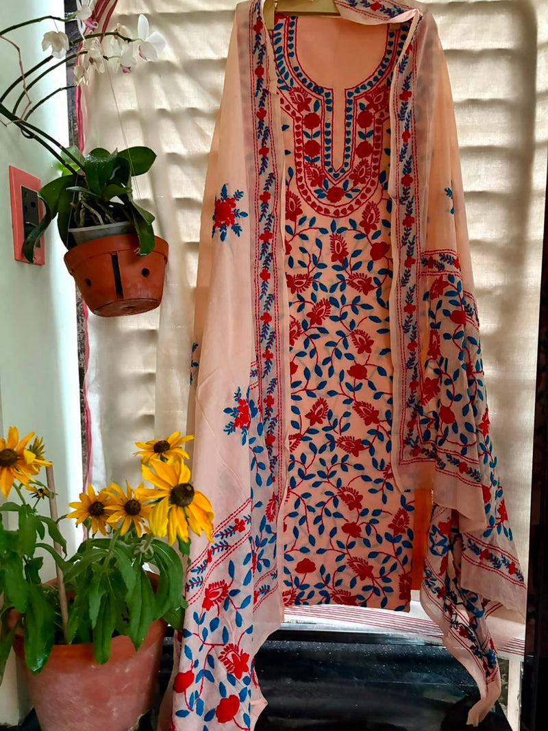 Phulkari Suit in Pure Cotton