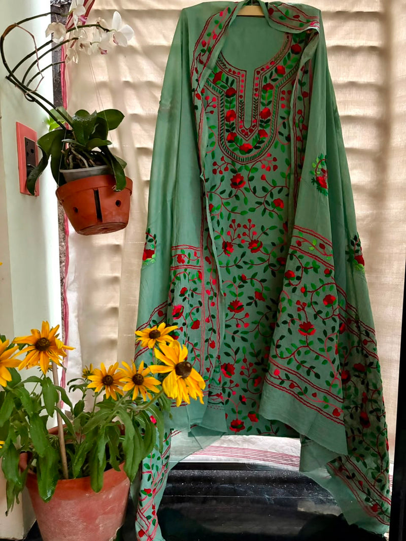 Phulkari Suit in Pure Cotton