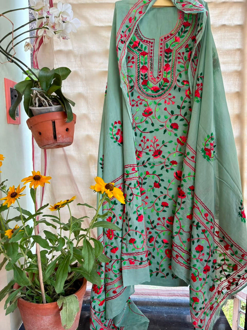 Phulkari Suit in Pure Cotton