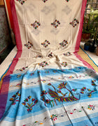 Cotton Kantha Work Saree