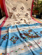 Cotton Kantha Work Saree
