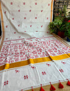 Cotton Kantha Work Saree