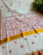 Cotton Kantha Work Saree