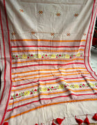 Cotton Kantha Work Saree