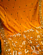 Cotton Kantha Work Saree