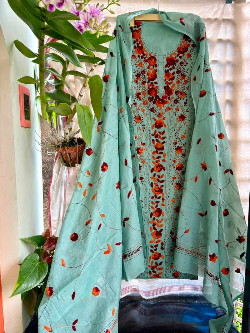 Phulkari Suit in Pure Cotton