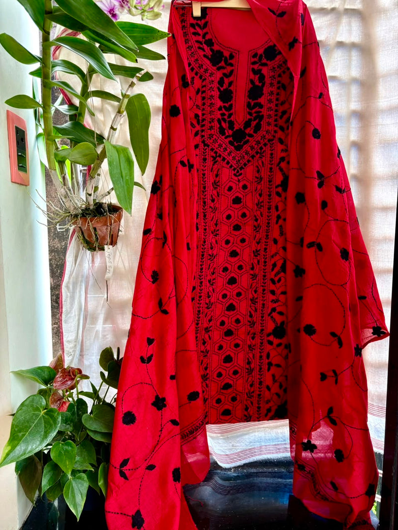 Phulkari Suit in Pure Cotton