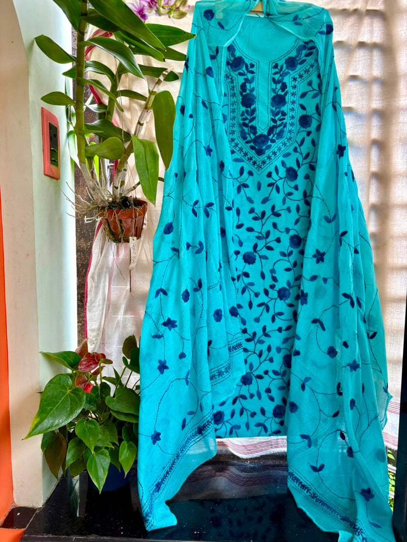 Phulkari Suit in Pure Cotton