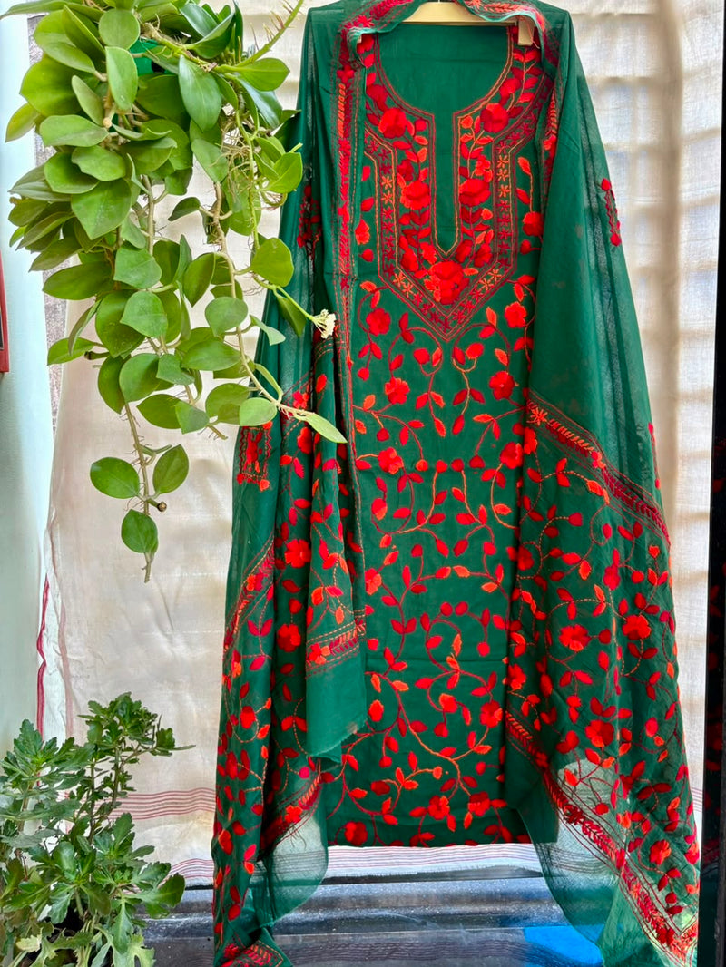 Phulkari Suit in Pure Cotton