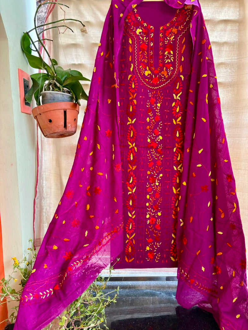 Phulkari Suit in Pure Cotton