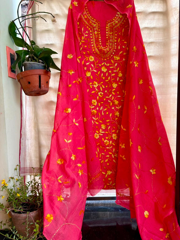 Phulkari Suit in Pure Cotton