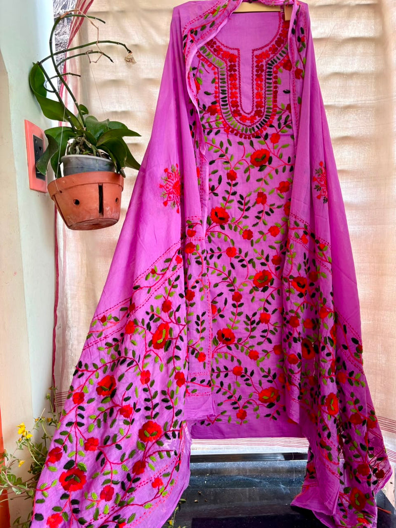 Phulkari Suit in Pure Cotton