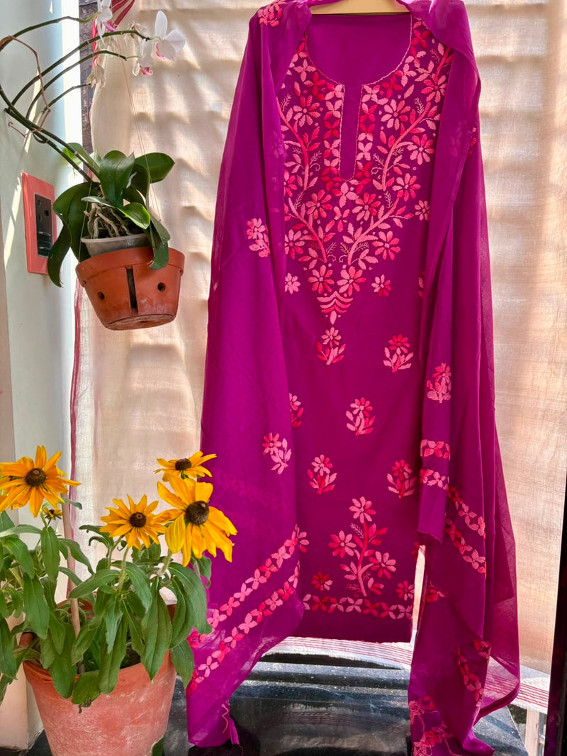 Phulkari Suit in Pure Cotton