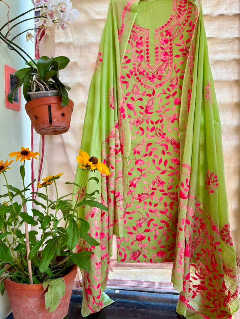 Phulkari Suit in Pure Cotton