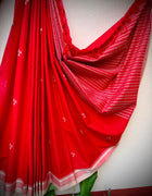 Bengal Cotton Handloom Saree — Red 06