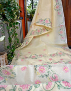 Cotton Kantha Work Saree