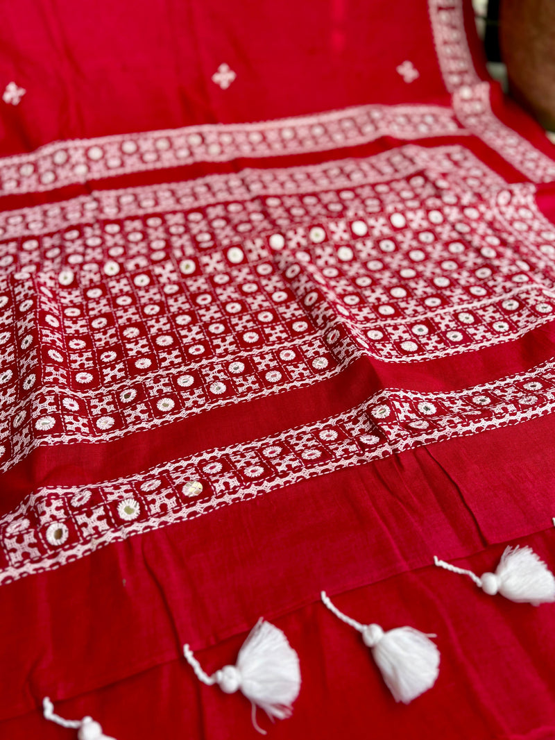 Cotton Kutch Work Sarees — 07