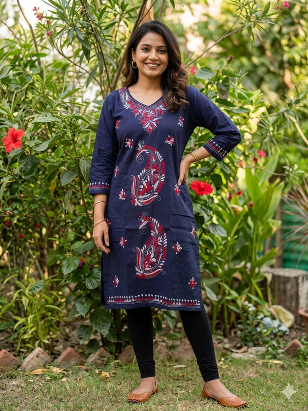 Stitched Kurti on Kantha Work — 04