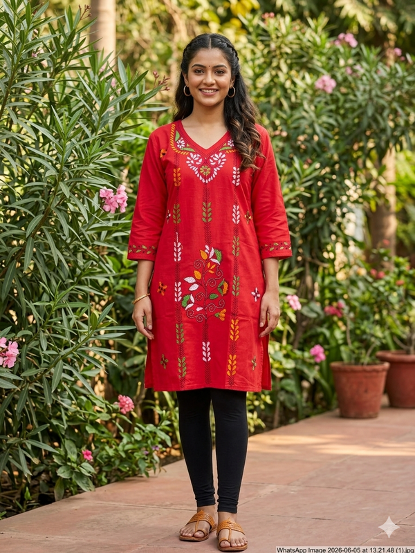 Stitched Kurti on Kantha Work — 25