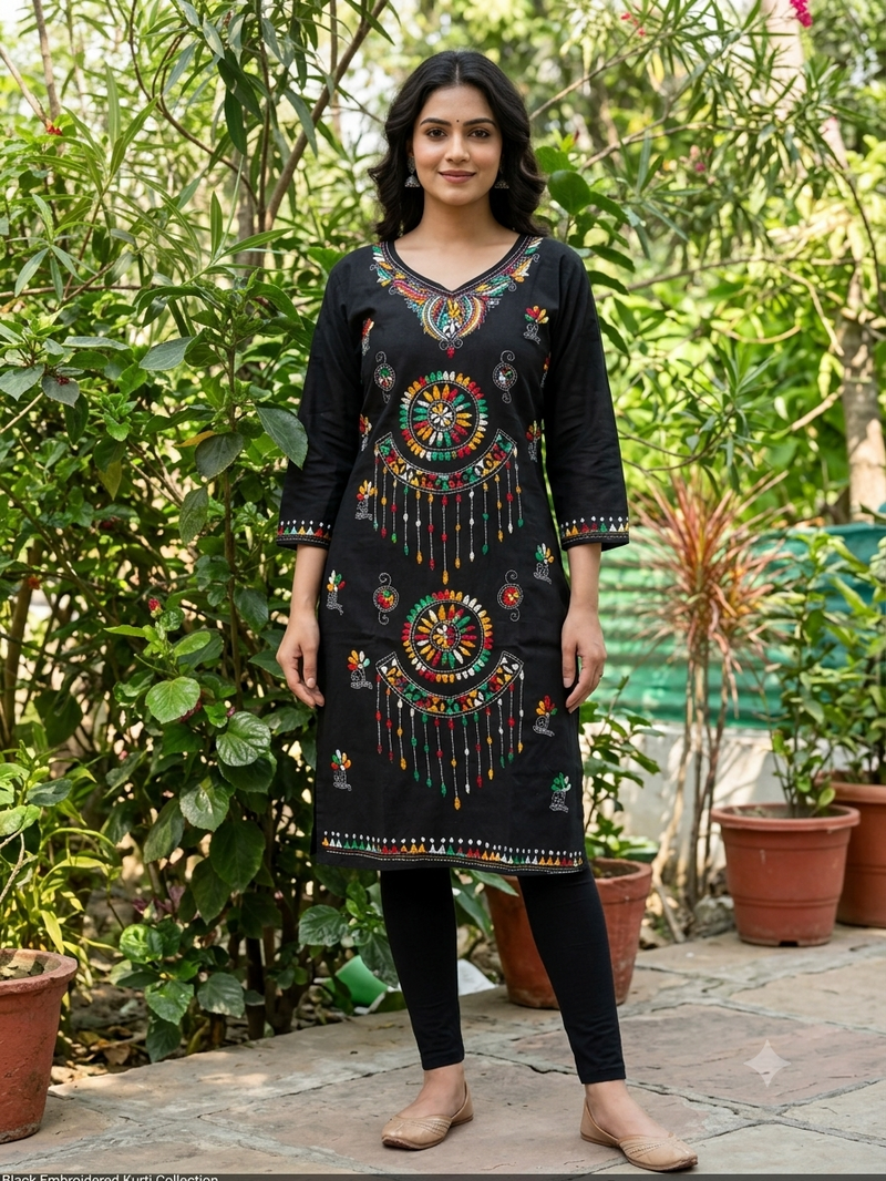 Stitched Kurti on Kantha Work — 10