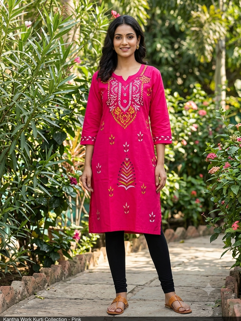 Stitched Kurti on Kantha Work — 09